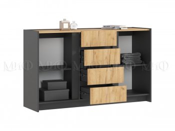 Комод 2дв.4ящ. Остин крафт/графит (Миф) в Заречном - zarechnyj.mebel-e96.ru