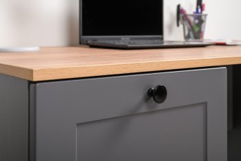 Стол письменный 12.159 Остин графит (Моби) в Заречном - zarechnyj.mebel-e96.ru
