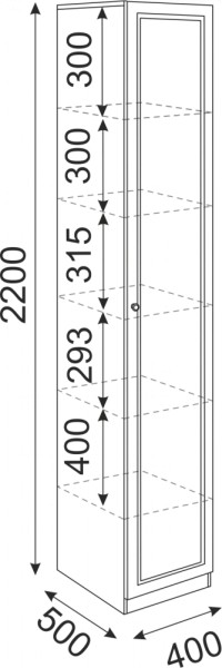 Пенал Беатрис 400 (модуль 4) (Риннер) в Заречном - zarechnyj.mebel-e96.ru