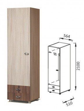 ПМ-13 шкаф для платья Юниор-6 в Заречном - zarechnyj.mebel-e96.ru