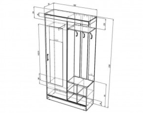 Прихожая купе Бриз (Лин) в Заречном - zarechnyj.mebel-e96.ru