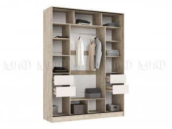 Шкаф-купе 1800 мм Роджина крафт серый/кашемир (Миф) в Заречном - zarechnyj.mebel-e96.ru