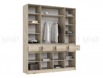 Спальный гарнитур Роджина крафт серый/кашемир, модульный (Миф) в Заречном - zarechnyj.mebel-e96.ru