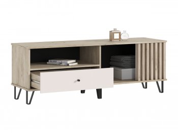 Тумба ТВ (1500) Роджина крафт серый/кашемир (Миф) в Заречном - zarechnyj.mebel-e96.ru