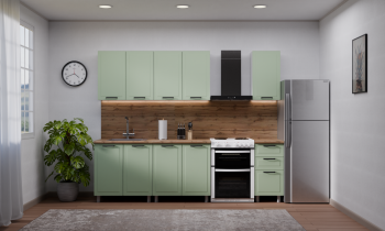 Кухонный гарнитур Ромашка 1600 мм Фисташка (Аленка) в Заречном - zarechnyj.mebel-e96.ru