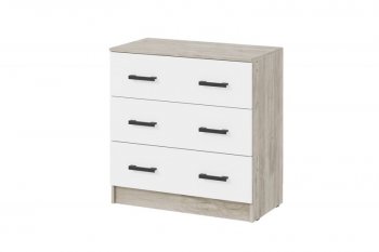 Комод Ронда КМ-02 дуб крафт серый/белый (ИЦ) в Заречном - zarechnyj.mebel-e96.ru