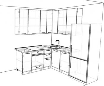 Кухонный гарнитур угловой 2000*1400 мм (Санвут) в Заречном - zarechnyj.mebel-e96.ru