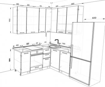 Кухонный гарнитур угловой 2000*1400 мм (Санвут) в Заречном - zarechnyj.mebel-e96.ru