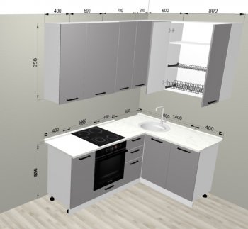 Кухонный гарнитур угловой 2000*1400 мм (Санвут) в Заречном - zarechnyj.mebel-e96.ru