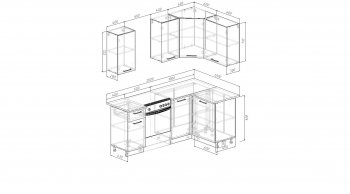 Кухонный гарнитур угловой Роза 2000*1200 мм (Sanvut) в Заречном - zarechnyj.mebel-e96.ru