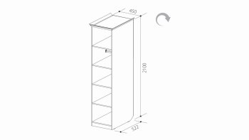 Шкаф-пенал ШиК-1 ( Уголок Школьника 2) в Заречном - zarechnyj.mebel-e96.ru