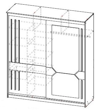 Шкаф-купе № 25 2000 мм (СВ) в Заречном - zarechnyj.mebel-e96.ru