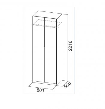 Шкаф 800 мм ШК-5 графит (СВ) в Заречном - zarechnyj.mebel-e96.ru