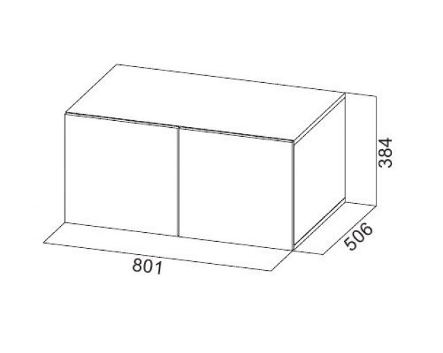 Шкаф 800 мм ШК-5 с антресолью белый (СВ) в Заречном - zarechnyj.mebel-e96.ru