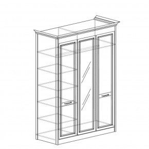 Шкаф 3-дверный с зеркалом Адель 453 (Яна) в Заречном - zarechnyj.mebel-e96.ru