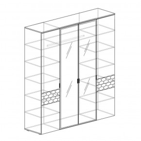 Шкаф 4-дверный Дели 79 (Яна) в Заречном - zarechnyj.mebel-e96.ru