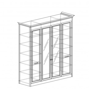 Шкаф 4-дверный с зеркалом Адель 457 (Яна) в Заречном - zarechnyj.mebel-e96.ru