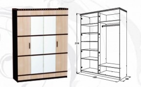 Шкаф 1680 мм 4-х дверный Ольга-13 в Заречном - zarechnyj.mebel-e96.ru