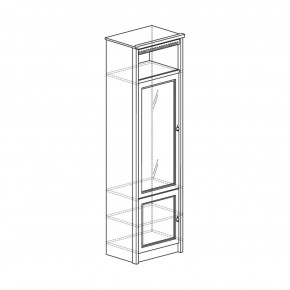 Шкаф для посуды Лючия 185 дуб оксфорд (Яна) в Заречном - zarechnyj.mebel-e96.ru