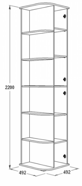 Шкаф крайний Ольга-14 (492*492) в Заречном - zarechnyj.mebel-e96.ru