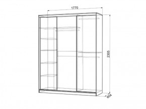 Шкаф-купе Бассо 7-600 27 (полки слева) в Заречном - zarechnyj.mebel-e96.ru