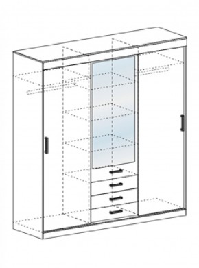 Шкаф-купе Лидер-3М 1700 мм (СтендМ) в Заречном - zarechnyj.mebel-e96.ru