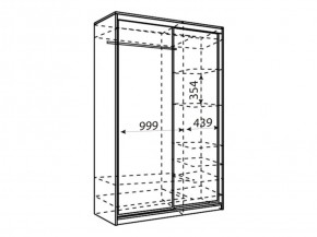 Шкаф-купе Рене 1500 вариант 1 (ЛДСП/ЛДСП) в Заречном - zarechnyj.mebel-e96.ru