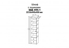 Шкаф-пенал KI-KI 450 мм, ШД450.1 (ДСВ) в Заречном - zarechnyj.mebel-e96.ru