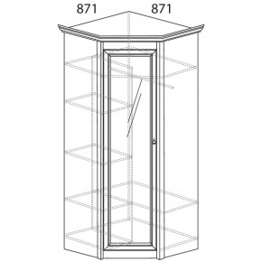 Шкаф угловой Флоренция 641 (Яна) в Заречном - zarechnyj.mebel-e96.ru