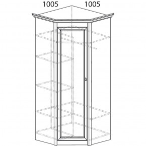 Шкаф угловой Флоренция 662 фасад глухой (Яна) в Заречном - zarechnyj.mebel-e96.ru