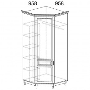 Шкаф угловой Прованс 418 (Яна) в Заречном - zarechnyj.mebel-e96.ru