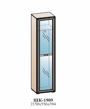 Шкаф ЭЙМИ ШК-1909 Бодега белая/патина серебро в Заречном - zarechnyj.mebel-e96.ru | фото
