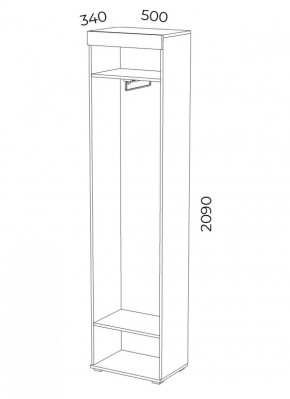 Шкаф ЗШ-5-1-L Зетта в Заречном - zarechnyj.mebel-e96.ru