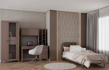 Кровать Сиде 900 мм Мокко (рогожка) (СБК) в Заречном - zarechnyj.mebel-e96.ru