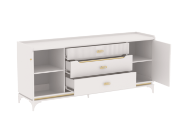 Комод широкий Сиде Белый (СБК) в Заречном - zarechnyj.mebel-e96.ru