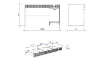Стол письменный с надстройкой Сиде Белый (СБК) в Заречном - zarechnyj.mebel-e96.ru