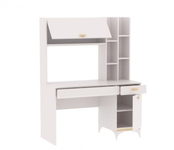 Стол письменный с надстройкой Сиде Белый (СБК) в Заречном - zarechnyj.mebel-e96.ru