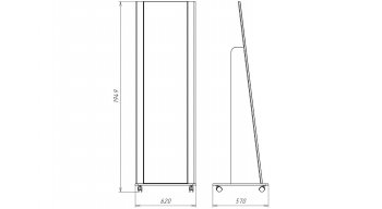Зеркало напольное Сиде Белый (СБК) в Заречном - zarechnyj.mebel-e96.ru