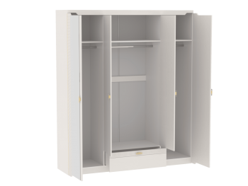 Шкаф 1960 мм 4-дверный NEW Сиде Белый (СБК) в Заречном - zarechnyj.mebel-e96.ru