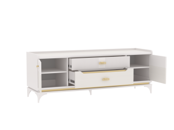 Тумба ТВ Сиде, Белый (СБК) в Заречном - zarechnyj.mebel-e96.ru