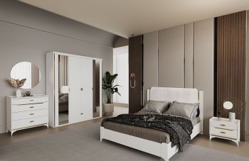 Спальный гарнитур Сиде Белый, модульный (СБК) в Заречном - zarechnyj.mebel-e96.ru