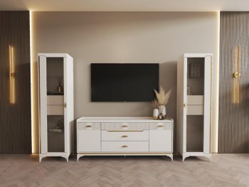 Стенка Сиде Белая (СБК) в Заречном - zarechnyj.mebel-e96.ru