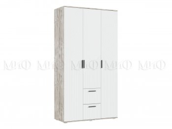 Шкаф 1200 мм Сильвия, дуб юкон/белый (Миф) в Заречном - zarechnyj.mebel-e96.ru