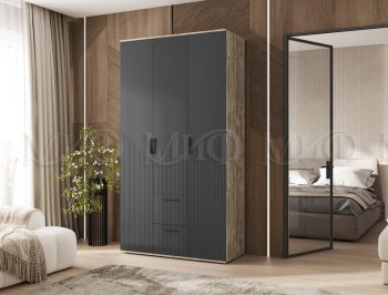 Шкаф 1200 мм Сильвия, дуб юкон/графит (Миф) в Заречном - zarechnyj.mebel-e96.ru