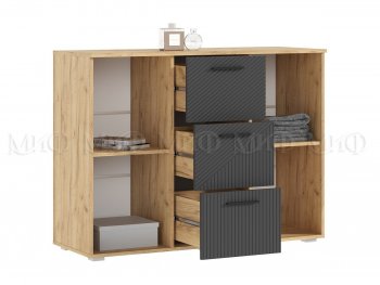 Комод Сильвия, крафт/графит (Миф) в Заречном - zarechnyj.mebel-e96.ru