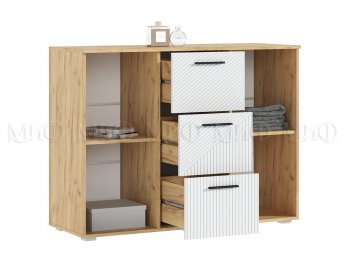 Комод Сильвия, крафт/белый (Миф) в Заречном - zarechnyj.mebel-e96.ru