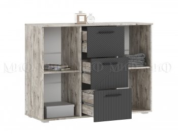 Комод Сильвия, дуб юкон/графит (Миф) в Заречном - zarechnyj.mebel-e96.ru