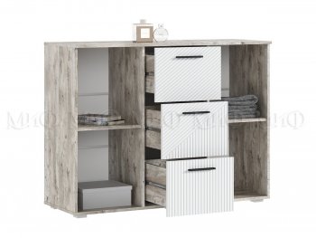 Комод Сильвия, дуб юкон/белый (Миф) в Заречном - zarechnyj.mebel-e96.ru