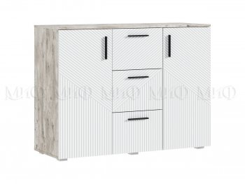 Комод Сильвия, дуб юкон/белый (Миф) в Заречном - zarechnyj.mebel-e96.ru