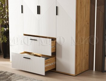 Шкаф 1600 мм Сильвия, крафт/белый (Миф) в Заречном - zarechnyj.mebel-e96.ru